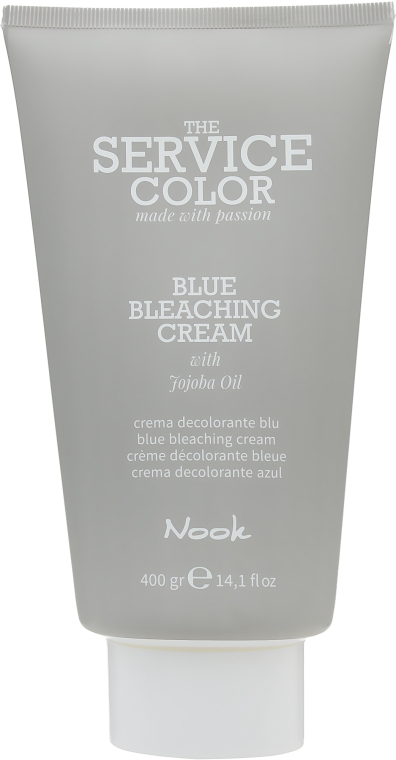 Осветляющий крем с маслом жожоба - Nook The Service Color Blue Bleaching Cream — фото N1