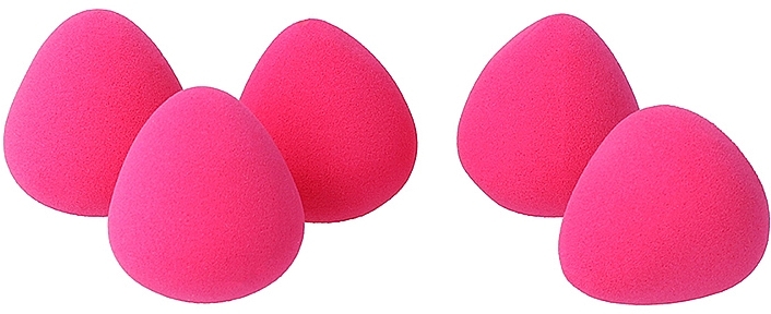 Спонжи для макияжа "Персик", розовые, 5 шт - Qianlili Makeup Puff — фото N2