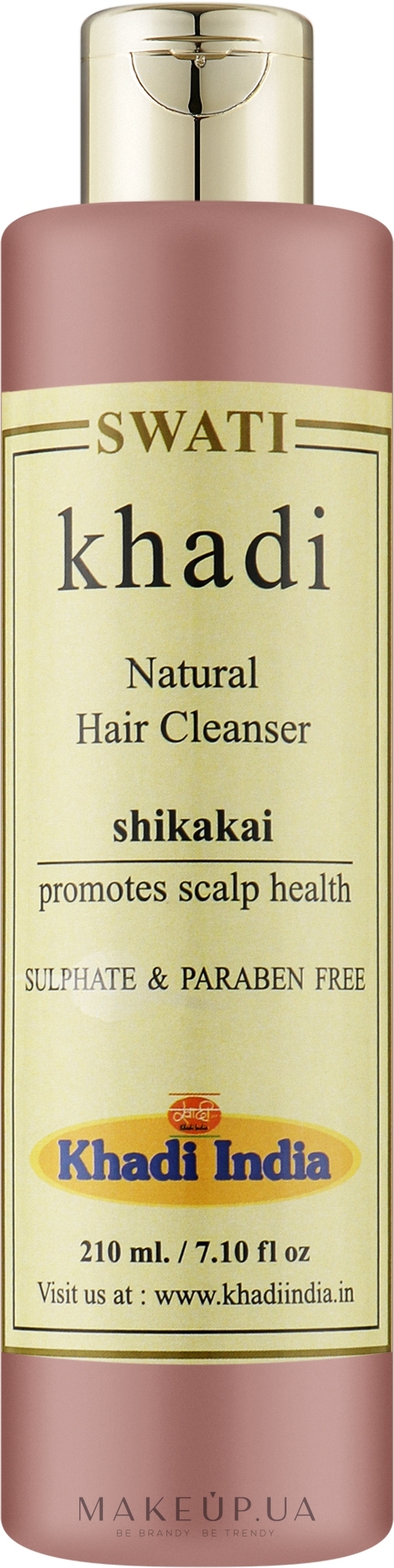 Натуральный шампунь-кондиционер для предотвращения преждевременного поседения и выпадения волос "Шикакай" - Khadi Swati Natural Hair Cleanser Shikaka — фото 210ml