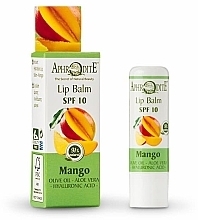 Духи, Парфюмерия, косметика Бальзам для губ с ароматом манго SPF 10 - Aphrodite Instant Hydration Lip Balm Mango SPF 10