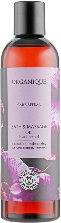 Масло для ванны и массажа "Черная Орхидея" - Organique HomeSpa Bath & Massage Oil — фото N3