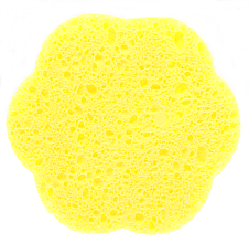Спонж для умывания целлюлоза, "Цветок" желтый - Cosmo Shop — фото N1