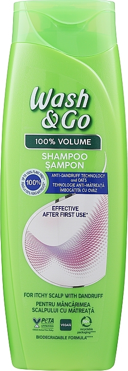 Шампунь с технологией ZPT против перхоти - Wash&Go Anti-dandruff Shampoo With ZPT Technology — фото N3