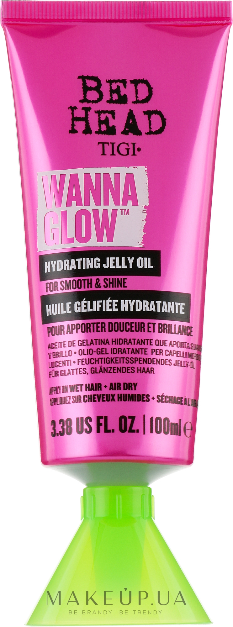 Увлажняющее желеобразное масло для сияющих гладких волос - Tigi Bed Head Wanna Glow Hydrating Jelly Oil — фото 100ml