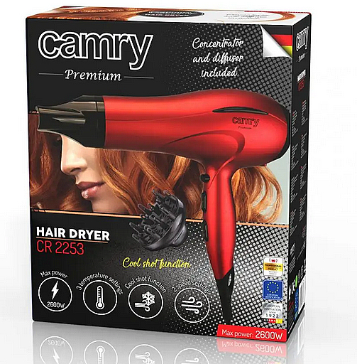 Фен для волос, 2400W - Camry CR-2253 — фото N1