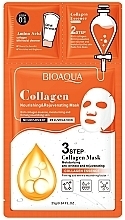 Три етапна тканинна маска для обличчя з колагеном - Bioaqua Collagen Nourishing Rejuvenating Mask  — фото N1