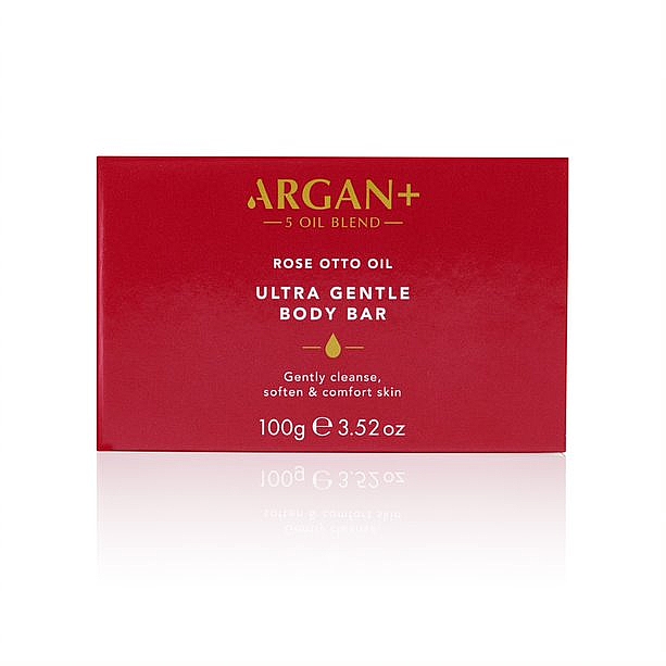Мило з олією троянди - Argan+ Rose Otto Oil Soothing Soap Bar — фото N1