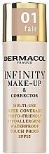 Духи, Парфюмерия, косметика Тональная основа и консилер 2 в 1 - Dermacol Infinity Make-up & Corrector