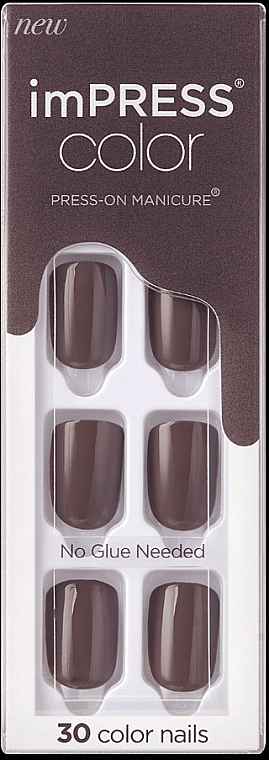 Набор накладных ногтей, 30шт - Kiss Impress Color Platonic Grey — фото N1