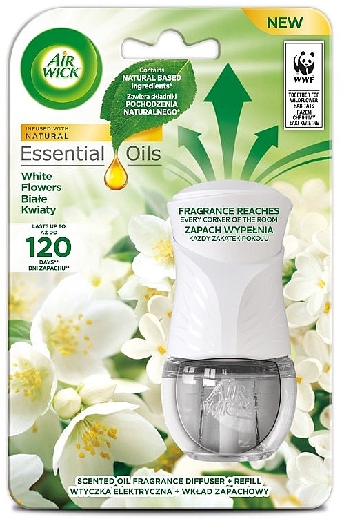 Электрический освежитель воздуха "Белые цветы" - Air Wick Essential Oils Electric White Flowers — фото N1