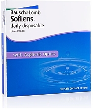 Однодневные контактные линзы, радиус кривизны 8.6мм, 90 шт. - Bausch & Lomb SofLens Daily Disposable — фото N1