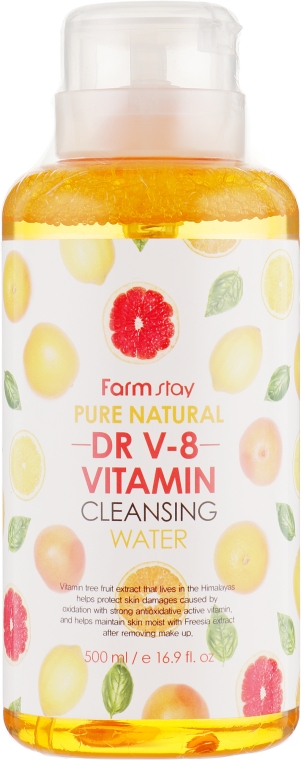 Очищающая вода с витаминами - FarmStay Dr-V8 Pure Cleansing Water Vitamin — фото N1