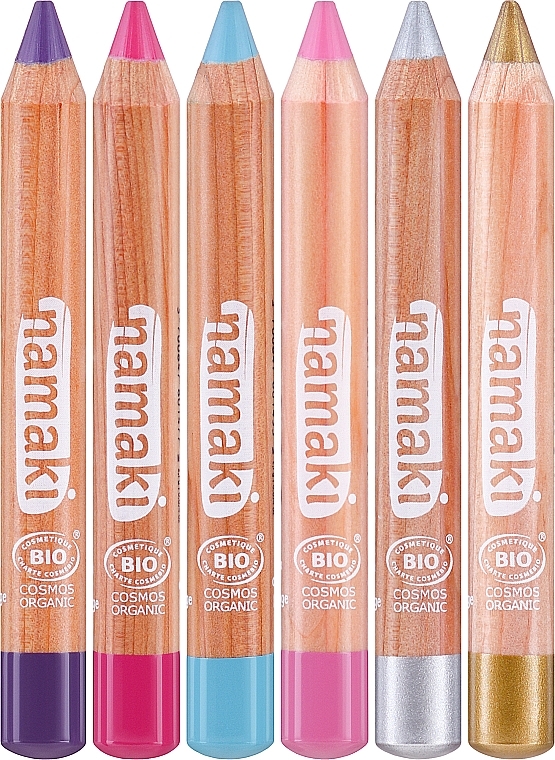 Набор карандашей для раскрашивания лица - Namaki Set Of Magical Worlds Skin Colour Pencils (f/paint/6x2,1g) — фото N2
