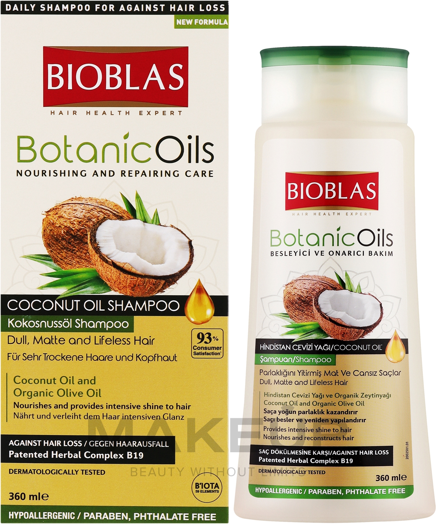 Шампунь для волос с кокосовым маслом - Bioblas Botanic Oils — фото 360ml
