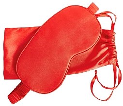 Маска для сну з натурального шовку з мішечком, червона - de Lure Sleep Mask — фото N1
