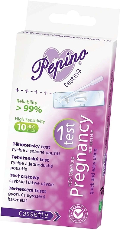 Одноетапний касетний тест на вагітність - Pepino Cassette — фото N1
