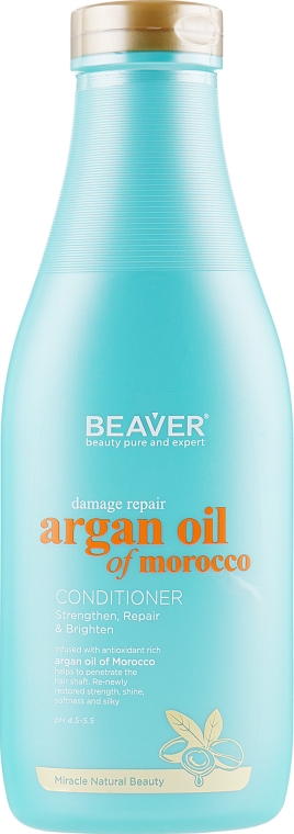 Відновлювальний кондиціонер для пошкодженого волосся з Аргановою олією- Beaver Professional Damage Repair Argan Oil of Morocco Conditioner — фото N3