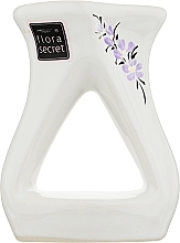 Парфумерія, косметика Аромалампа "Фано", біла з фіолетовими квітами - Flora Secret