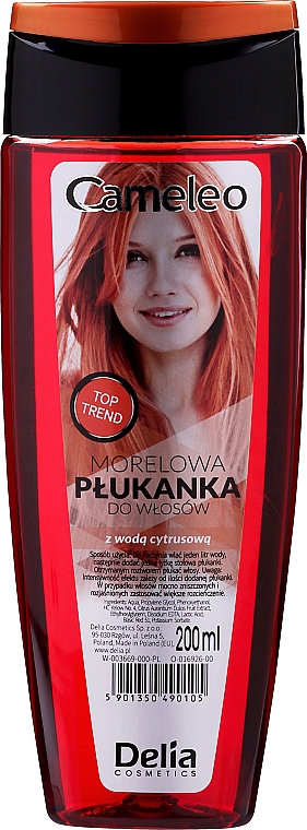 Оттеночный ополаскиватель для волос, абрикосовый - Delia Cosmetics Cameleo — фото N1