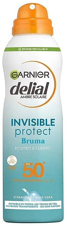 Сонцезахисний міст для обличчя та тіла - Garnier Delial Invisible Protect Face & Body Mist SPF50 — фото N1