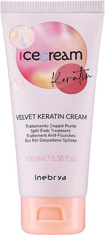 Сиворотка для кінчиків волосся - Inebrya Keratin Ice Cream 