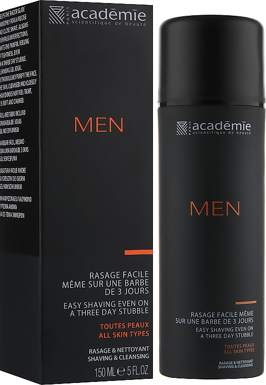 Гель для вмивання, легкого гоління і зволоження - Academie Men Cleansing & Non-Foaming Gel — фото N2
