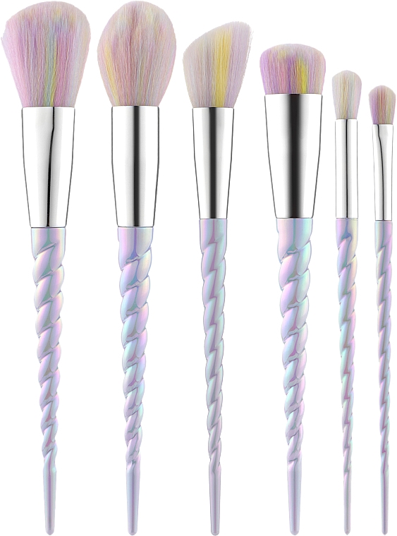 Набор кистей для макияжа, 6 шт - Tools For Beauty MiMo Unicorn Pastel Set