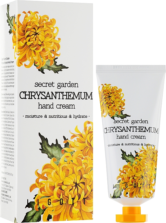 Крем для рук с экстрактом хризантемы - Jigott Secret Garden Chrysanthemum Hand Cream — фото N2