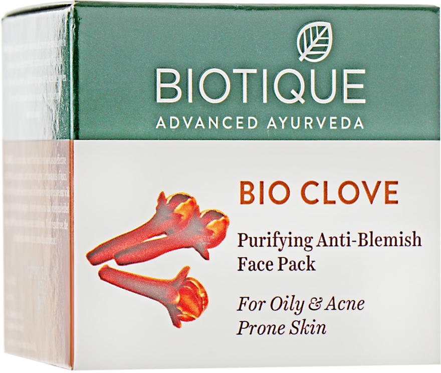 Очищающая анти-пигментная маска "Био Гвоздика" - Biotique Bio Clove Purifying Anti- Blemish Face Pack