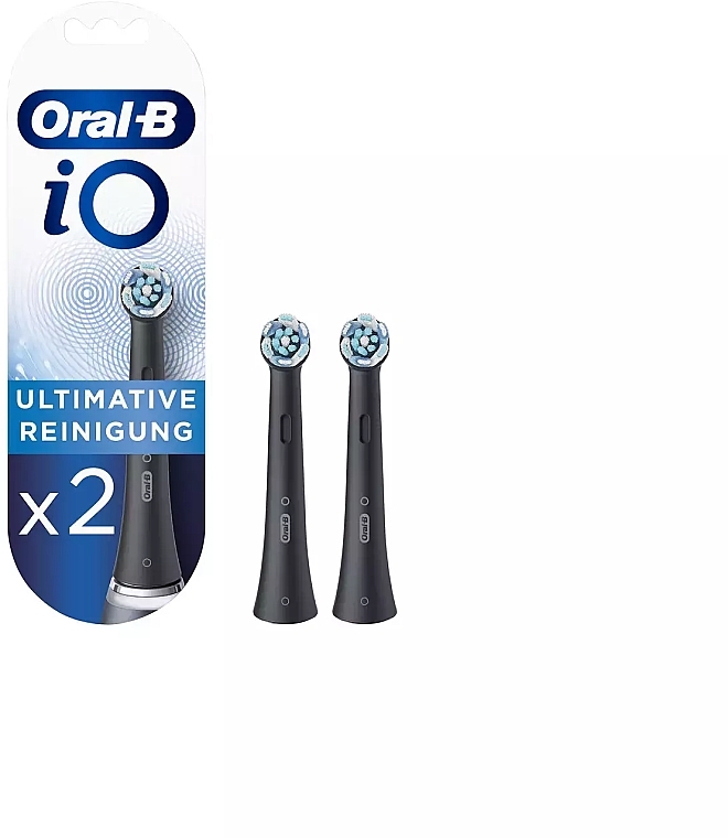 Насадки для электрической зубной щетки, черные, 2 шт. - Oral-B iO Ultimate Clean — фото N1