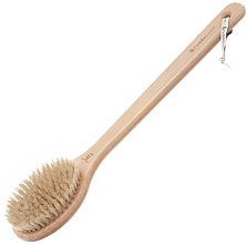 Массажная щетка с натуральной щетиной с длинной ручкой - Hydrea London Long Handled Body Brush Natural Bristle — фото N1