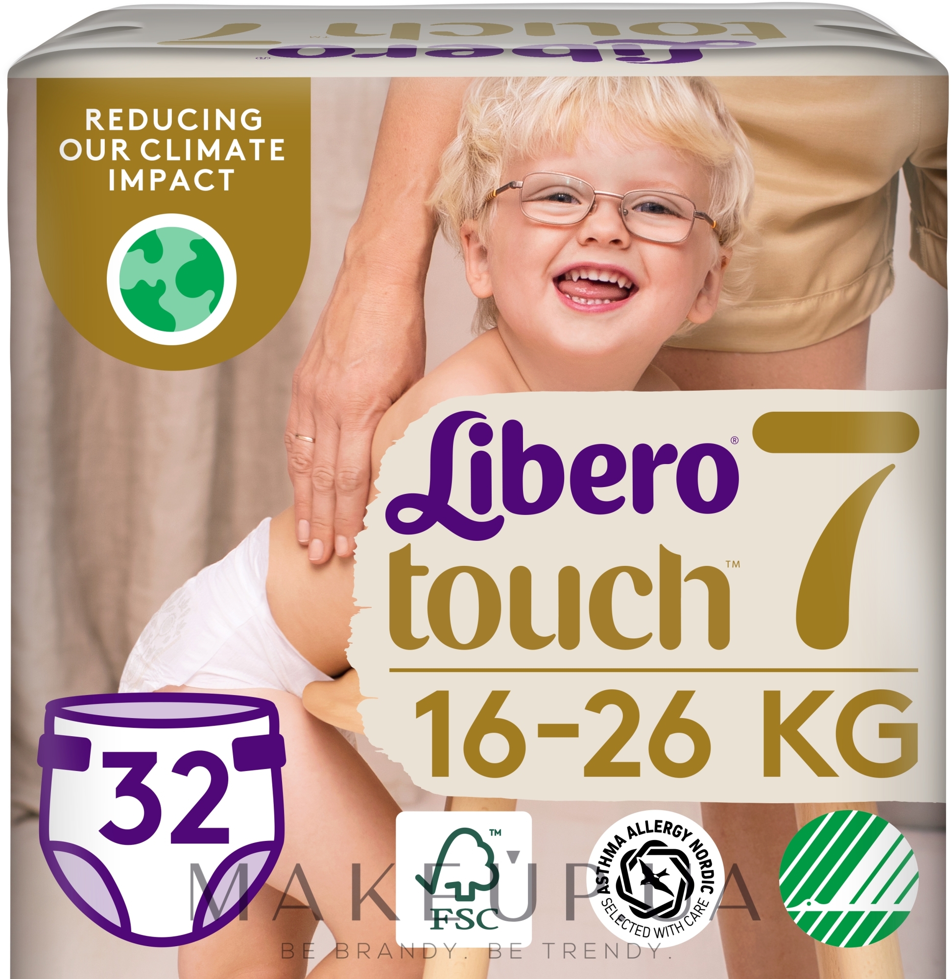 Подгузники детские Touch 7 (16-26 кг), 32 шт. - Libero — фото 32шт