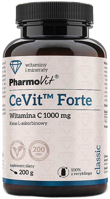 Диетическая добавка "CeVit Forte 1000 mg" в порошке - Pharmovit Classic — фото N1