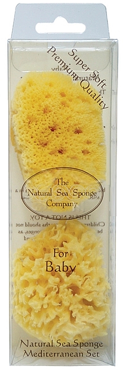 Набор губок для душа, 7.62 см - Hydrea London Baby Honeycomb Sea Sponge (sponge/2pcs) — фото N1