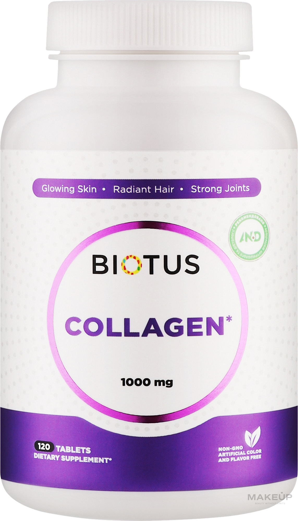 Колаген, 1000 мг -  Biotus Collagen — фото 120шт