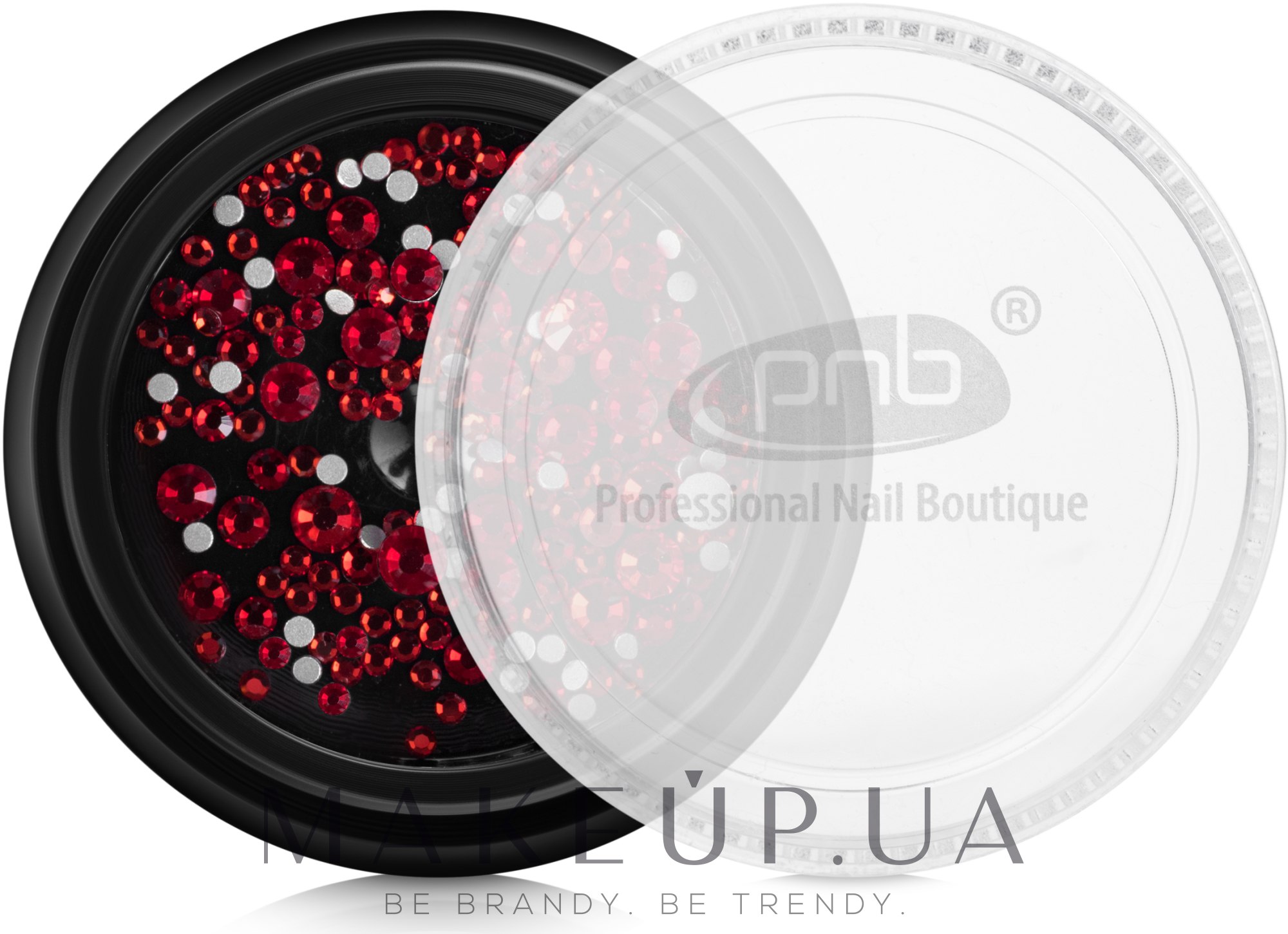 Стрази для нігтів - PNB Red Mix SS2,3,6,8,10,12 Glass — фото 200шт