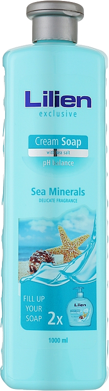 Жидкое крем-мыло "Морские минералы" - Lilien Sea Minerals Cream Soap (сменный блок) — фото N1