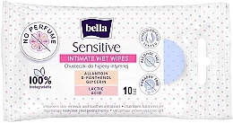 Влажные салфетки для интимной гигиены, 10 шт. - Bella Sensitive Intimate Wet Wipes — фото N1