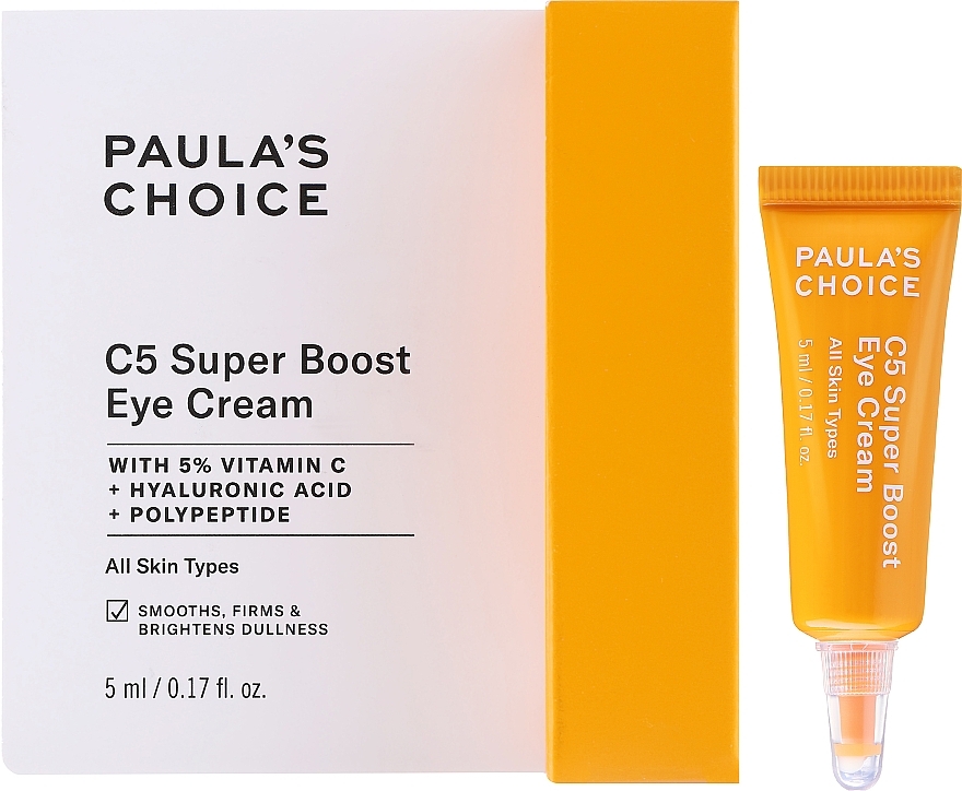 Концентрированный крем для глаз с витамином С - Paula's Choice C5 Super Boost Eye Cream Travel Size — фото N2