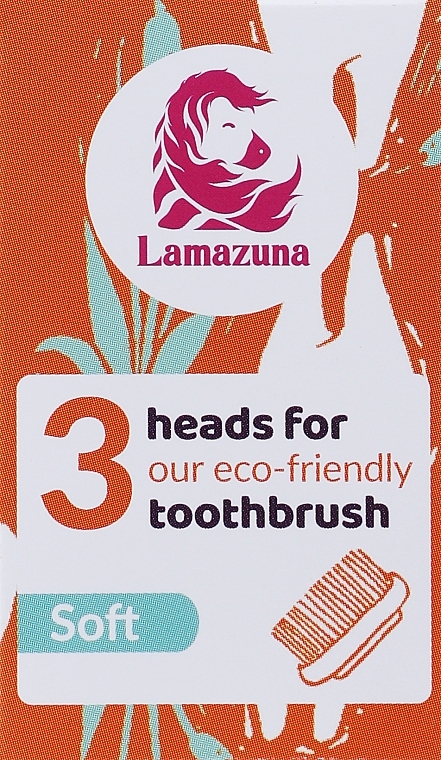 Змінні насадки для зубної щітки, м'які, 3 шт. - Lamazuna — фото N1