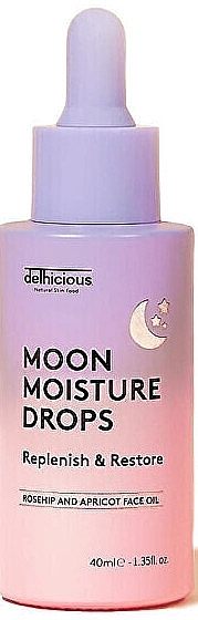 Ночное масло для лица - Delhicious Moon Moisture Drops Face Oil — фото N1
