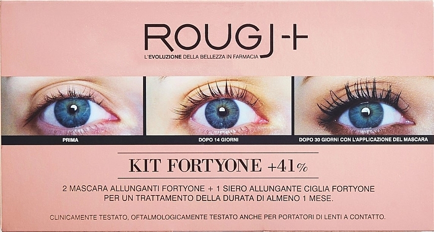 Набір - Rougj+ Kit Fortyone +41% (mascara/2x8ml + serum/3,5ml) — фото N1