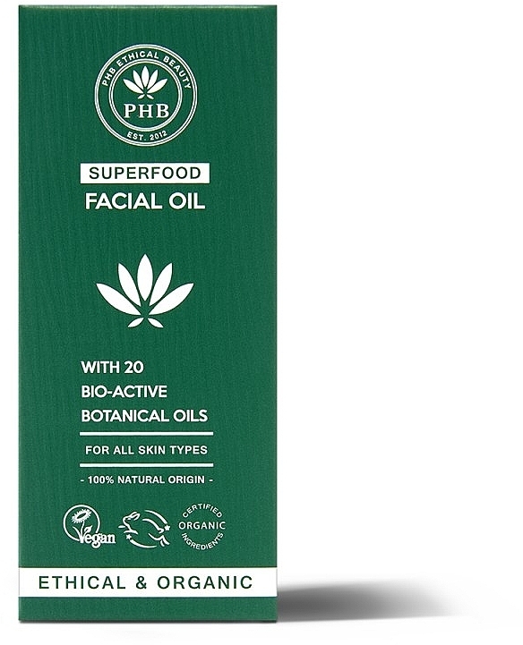 Масло для лица - PHB Ethical Beauty Superfood Facial Oil — фото N2