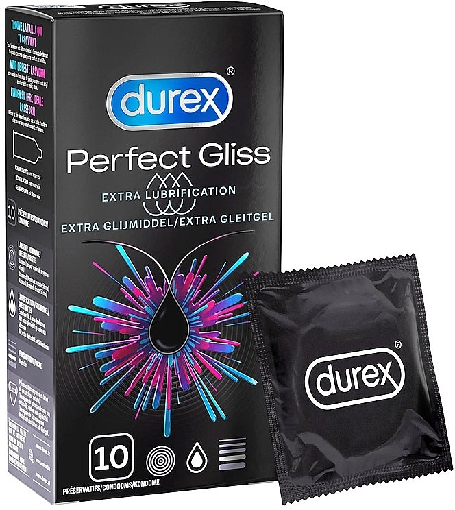 Презервативы со смазкой - Durex Perfect Gliss Condoms — фото N2
