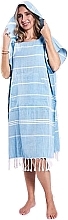 Жіноче пончо для хамаму, блакитне - Yeye — фото N1