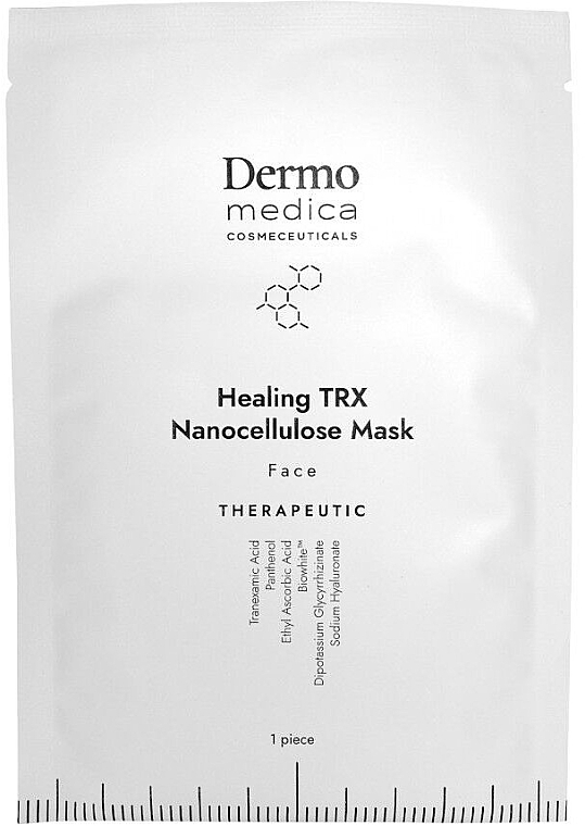 Наноцелюлозна лікувальна маска для обличчя - Dermomedica Healing TRX Nanocellulose Mask — фото N1