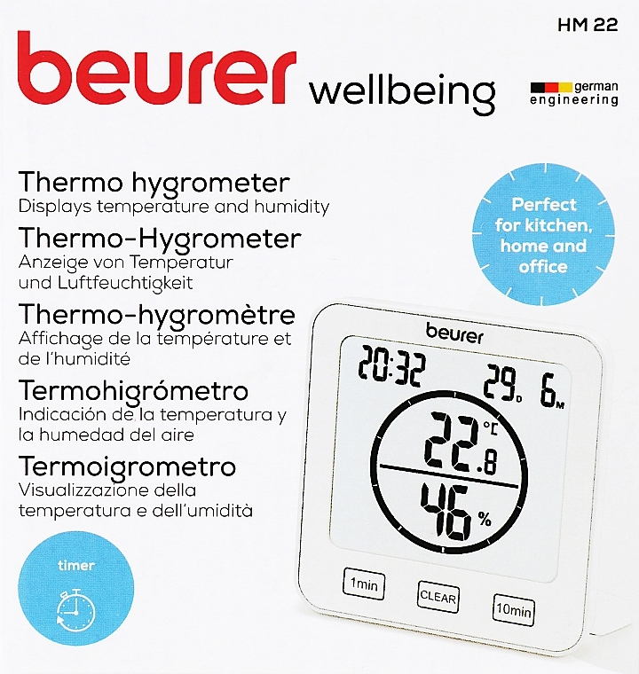 Thermo-hygromètre HM 22 de Beurer