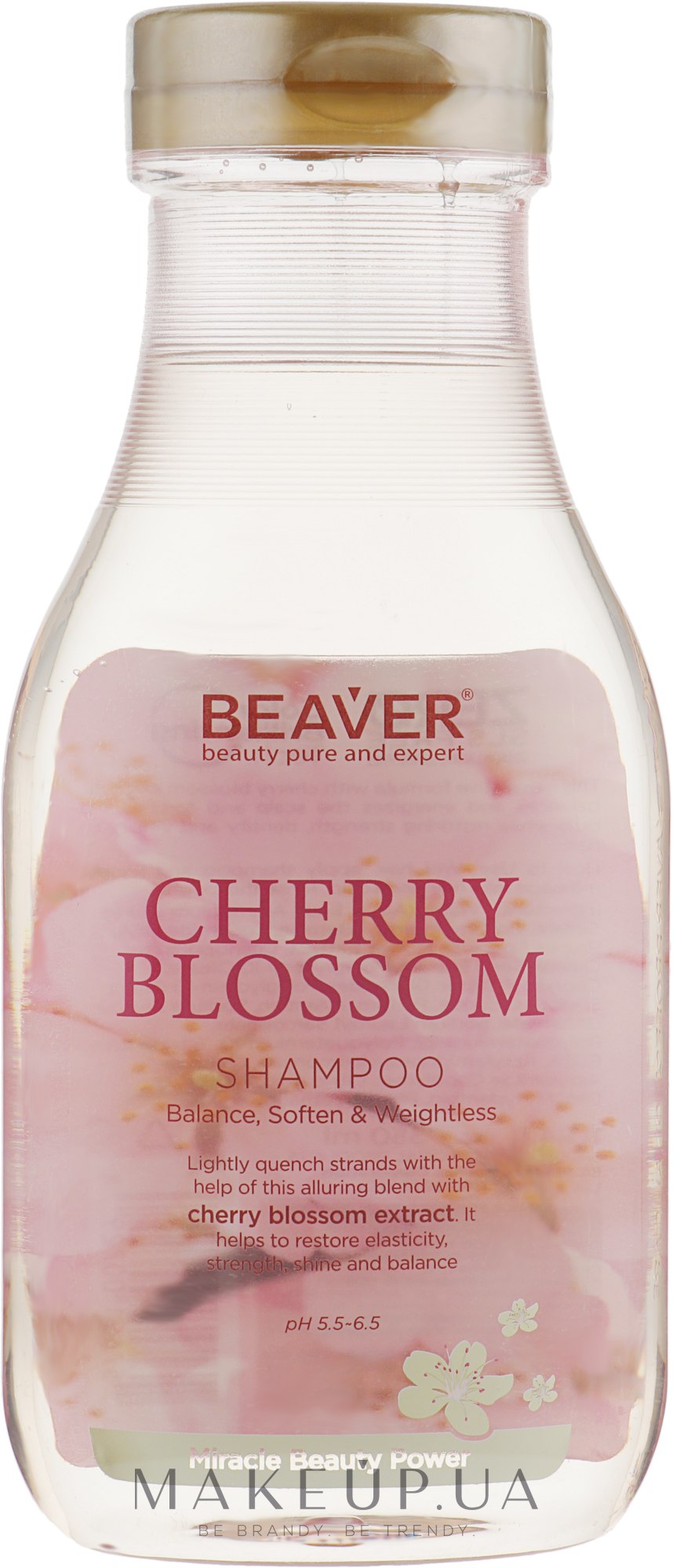 Шампунь для ежедневного использования с экстрактом цветов Сакуры - Beaver Professional Cherry Blossom Shampoo — фото 350ml