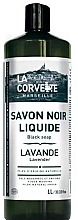 Парфумерія, косметика Мило чорне рідке "Лляна олія та лаванда" - La Corvette Liquid Soap