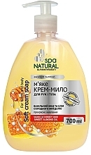 Мягкое крем-мыло для рук и тела "Мед и миндаль" - Natural Spa — фото N1